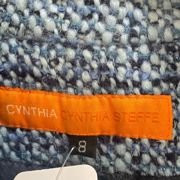 Cynthia Steffe Blue Tweed Skirt Set - Picture 5 of 12